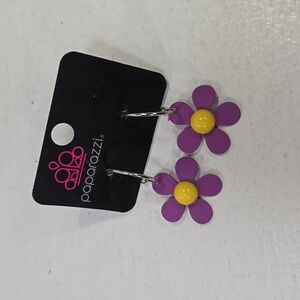 Paparazzi More Flower Too You Purple Earrings